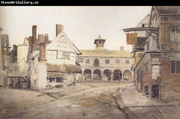 Cornelius Varley Ross Market Place,Herefordshire a sketch on the spot (mk47)